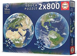 Educa Puzzle 2x800 details: Earth