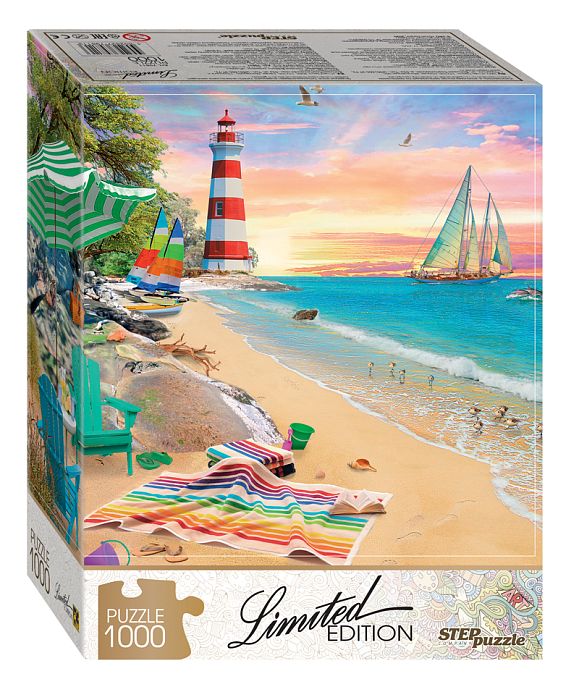Step puzzle 1000 pieces: Lighthouse at Sunset 79811
