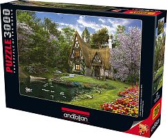 Anatolian 3000 pieces puzzle: Cottage by the Spring Lake