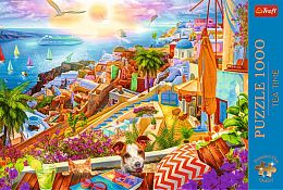 Trefl 1000 Pieces Puzzle: Tea Time. A trip to Santorini