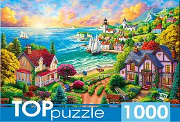 TOP Puzzle 1000 pieces: Village by the Sea