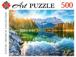 Artpuzzle 500 puzzle pieces: Germany. Lake Eibsee at dawn