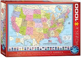 Puzzle Eurographics 1000 details: USA Map