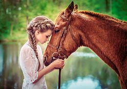 Puzzle Castorland 500 items: Girl and horse