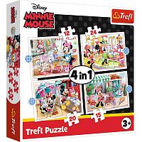 Puzzle Trefl 12#15#20#24 details: Minnie with friends