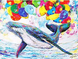 Pintoo Puzzle 1200 pieces: NiJiSuKe. The floating whale