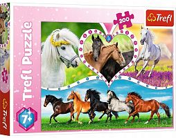 Trefl 200 Pieces Puzzle: Beautiful Horses