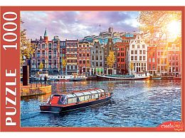 Puzzle Red Cat 1000 pieces: Netherlands. View of Amsterdam