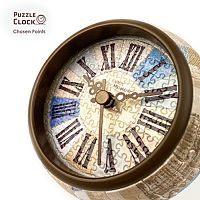 Pintoo clock puzzle 145 details: Country style-blue