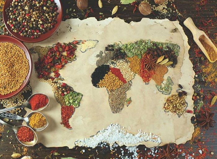 Anatolian jigsaw puzzle 1000 pieces: world Map of spices ANA.1045