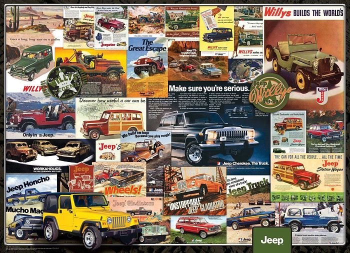 Puzzle Eurographics 1000 pieces: a Collection of commercials jeeps 6000-0758