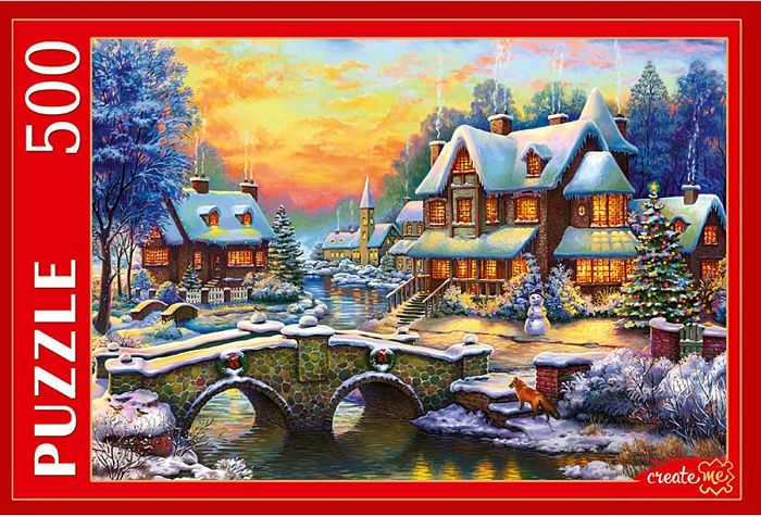 Puzzle Red Cat 500 details: Snowy landscape Ф500-5138