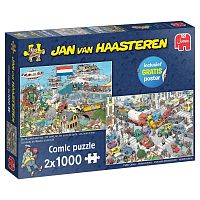 Jumbo 2x1000 puzzle pieces: At sea and on land