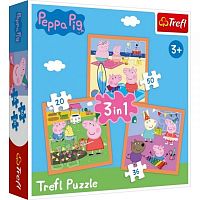 Trefl Puzzle 20#36#50 details: The Inventive Peppa Pig