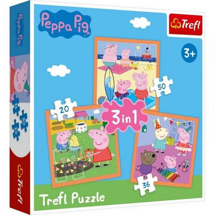 Trefl Puzzle 20#36#50 details: The Inventive Peppa Pig TR34852