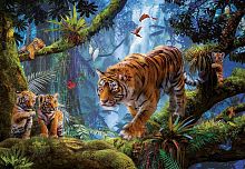 Puzzle Educa 1000 pieces Tigers on the tree