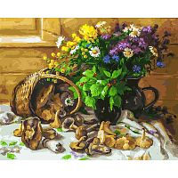 Painting by numbers Snow white: a Bouquet of mushrooms