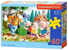 Jigsaw puzzle Castorland 60 pieces: Three little pigs