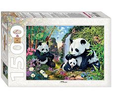 Step puzzle 1500 pieces: Pandas