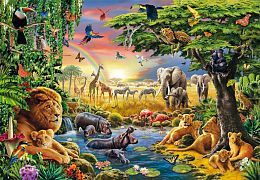 Puzzle Clementoni 2000 details: Animals of Africa