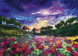 Puzzle Heye 1000 pieces: Field of poppies