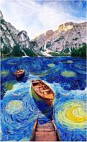 Pintoo 1000 Pieces Puzzle: Fantasy. A boat on a Starry night
