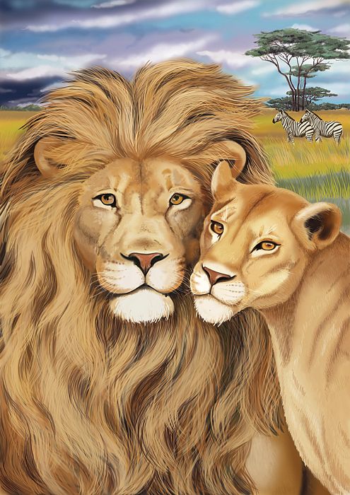 Freys 1500-piece puzzle: A Pair of Lions PZL-1500/08