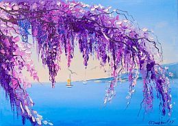 Enjoy 1000 pieces Puzzle: Wisteria by the sea