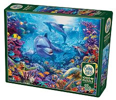 Cobble Hill puzzle 1000 pieces: Dolphins at Play