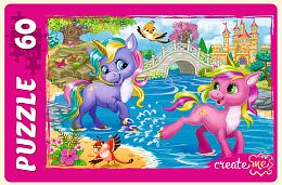 Puzzle Red Cat 60 pieces: Wonderful unicorns