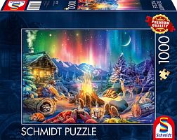 Schmidt 1000-piece Puzzle: Romance around a campfire under the stars