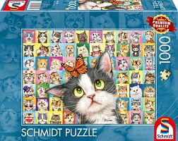 Schmidt 1000 Piece Puzzle: Cat Facial Expressions