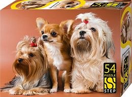 Набор 5 пазлов по 54 детали Step: Домашние питомцы