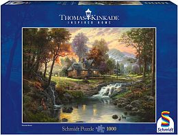 Jigsaw puzzle 1,000 pieces Schmidt: House by the Creek. Thomas Kinkade