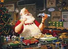 Cobble Hill Puzzle 1000 pieces: Santa and cars