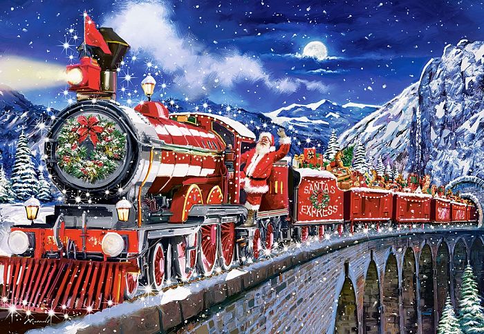 Castorland 1000 Pieces Puzzle: Santas New Year Express C-104833