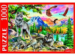 Puzzle Red Cat 1000 pieces: Wolves and Eagles