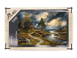 Wooden puzzle 1000 pieces of the Magic of nature. Rivers of Karelia