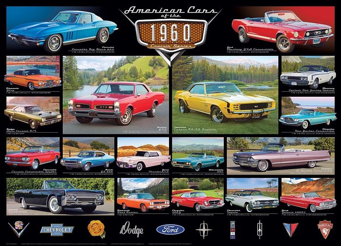 Eurographics 1000 Parts Puzzle: American Cars of the Sixties 6000-0677