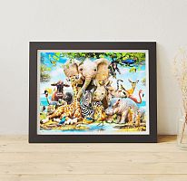 Pintoo puzzle 1200 pieces: Robinson. African friends