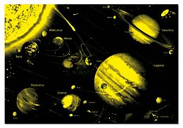 The neon puzzle 1000 pieces Educa: Solar system