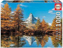 Puzzle Educa 1000 pieces: the Matterhorn Mountain in the fall