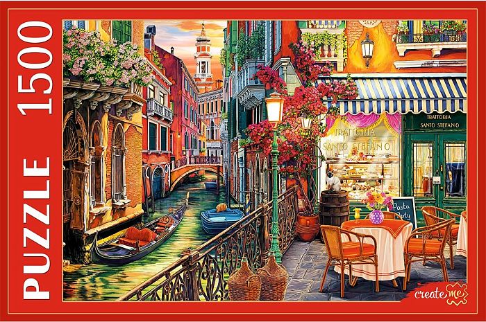 Puzzle Red Cat 1500 details: Venetian cafe Ф1500-2640