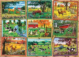 Cobble Hill Puzzle 1000 pieces: Postcards from the farm