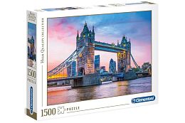 Puzzle Clementoni 1500 parts: bridge tower. Sunset