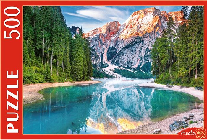 Puzzle Red Cat 500 parts: Italy. A lake among the Dolomites ГИП500-0613