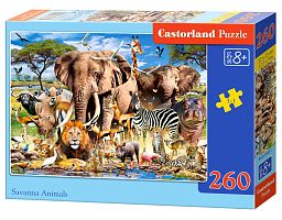 Castorland 260-piece puzzle: Animals of the Savanna