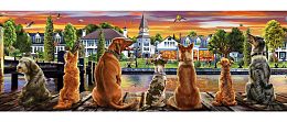 The Educa puzzle panorama 1000 pieces: Dogs on the waterfront