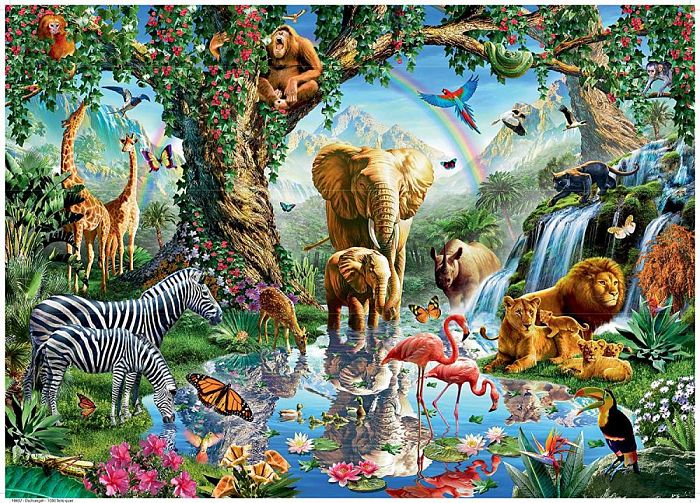 Ravensburger puzzle 1000 pieces: jungle adventure RV19837