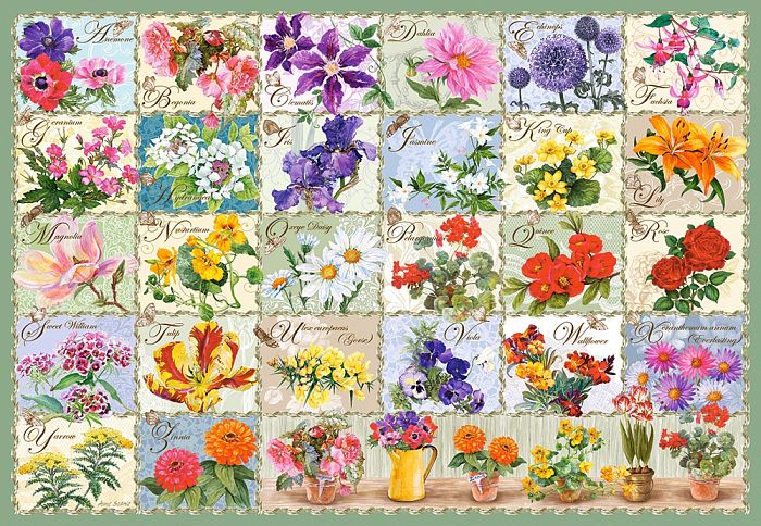 Puzzle Castorland 1000 pieces: Flowers. Collage C-104338